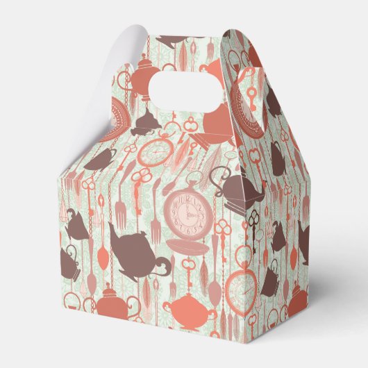 Vintages Teezeitmuster Geschenkschachtel (Vorderseite)