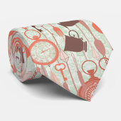 Vintages Teezeitmuster Krawatte (Gerollt)