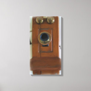 Vintages Telefon auf Leinwand