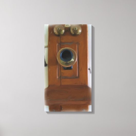 Vintages Telefon auf Leinwand (Vorderseite)