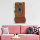 Vintages Telefon auf Leinwand (Insitu (Wohnzimmer))