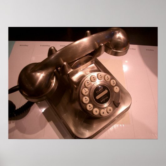 Vintages Telefonposter Poster (Vorne)