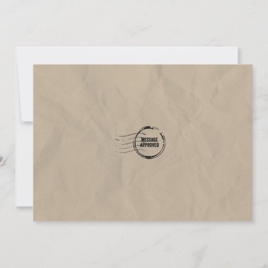 Vintages Telegramm Einladung (Rückseite)