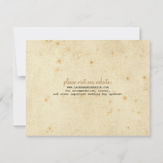 Vintages Telegramm Save the Date (Rückseite)