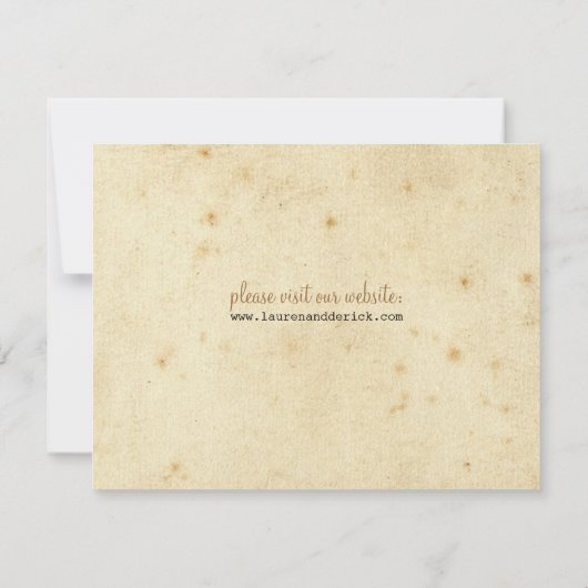 Vintages Telegramm Save the Date (Rückseite)