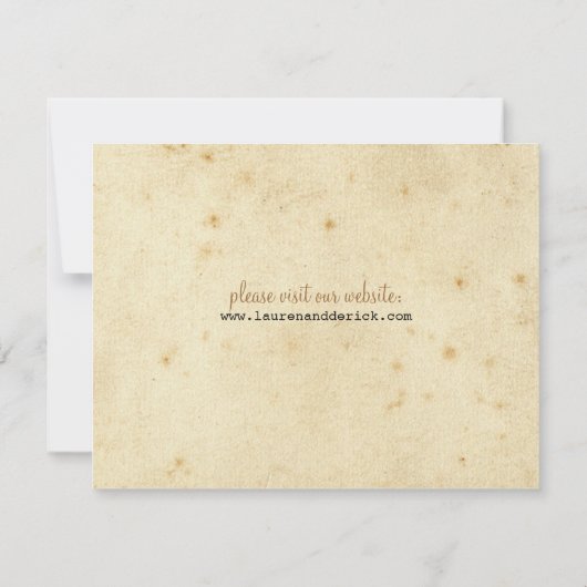 Vintages Telegramm Save the Date (Rückseite)