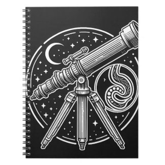 Vintages Telescope Art Notizblock
