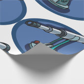 Vintages Teleskop Astronomie-Enthusiast Stargazing Geschenkpapier