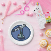 Vintages Teleskop Astronomie-Enthusiast Stargazing Pappteller (Party)