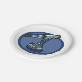 Vintages Teleskop Astronomie-Enthusiast Stargazing Pappteller (Schrägansicht)