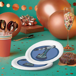 Vintages Teleskop Astronomie-Enthusiast Stargazing Pappteller