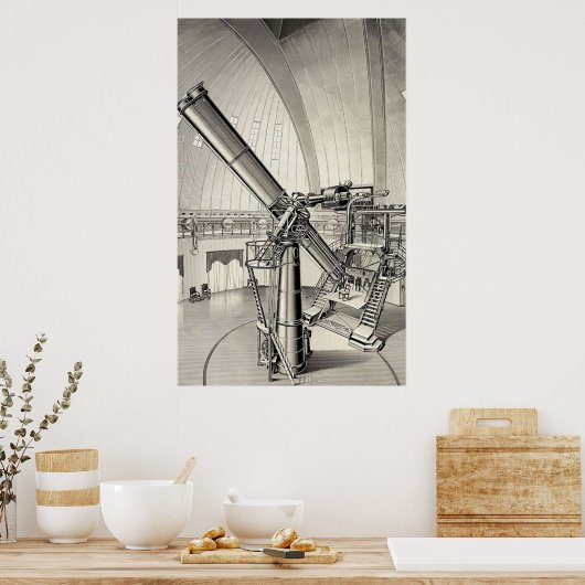 Vintages Teleskop Poster (Küche)