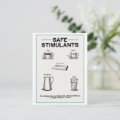 Vintages Temperance-Poster "Safe Stimulans" Postkarte (Stehend Vorderseite)