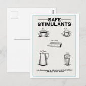 Vintages Temperance-Poster "Safe Stimulans" Postkarte (Vorne/Hinten)