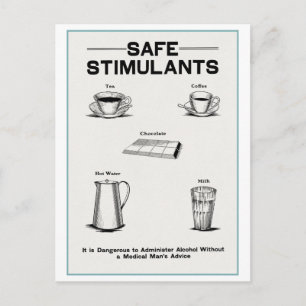Vintages Temperance-Poster "Safe Stimulans" Postkarte