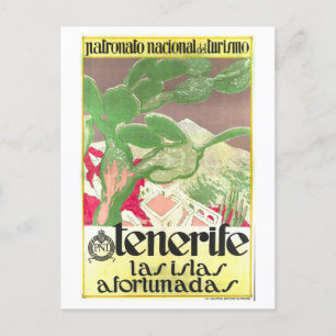 Vintages Teneriffa-Reiseplakat Postkarte