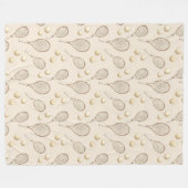 Vintages Tennis Fleecedecke (Vorderseite (Horizontal))