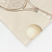 Vintages Tennis Fleecedecke (Ecke)