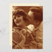Vintages Tennis, Liebe und Romantik (Vorne/Hinten)