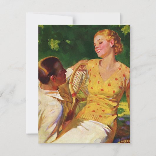 Vintages Tennis, Liebe und Romantik (Vorderseite)