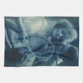 Vintages Tennis, Liebe und Romantik Geschirrtuch (Horizontal)