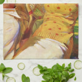 Vintages Tennis, Liebe und Romantik Geschirrtuch (Gefaltet)