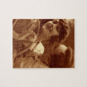 Vintages Tennis, Liebe und Romantik Puzzle (Horizontal)