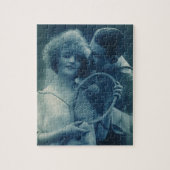 Vintages Tennis, Liebe und Romantik Puzzle (Vertikal)