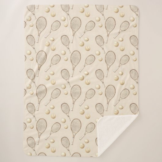 Vintages Tennis Sherpadecke (Vorderseite)