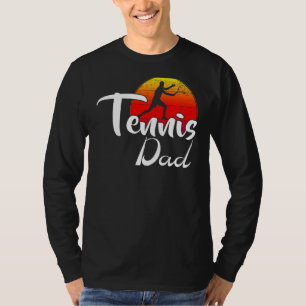 Vintages Tennis Vater Retro Sonnenuntergang T-Shirt