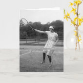 Vintages Tennisoutfit in den 20er Jahren Karte (Gelbe Blume)
