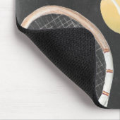 Vintages Tennisplatinendesign Mousepad (Ecke)