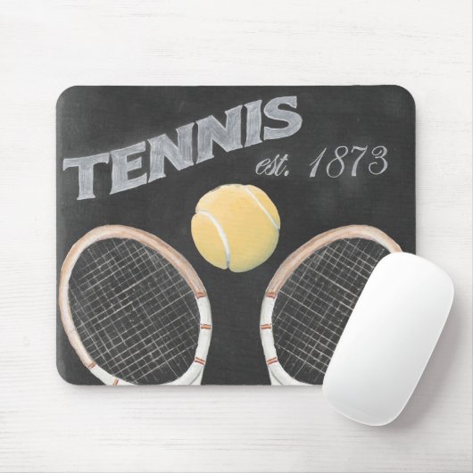Vintages Tennisplatinendesign Mousepad (Mit Mouse)