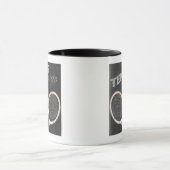 Vintages Tennisplatinendesign Tasse (Zentrum)