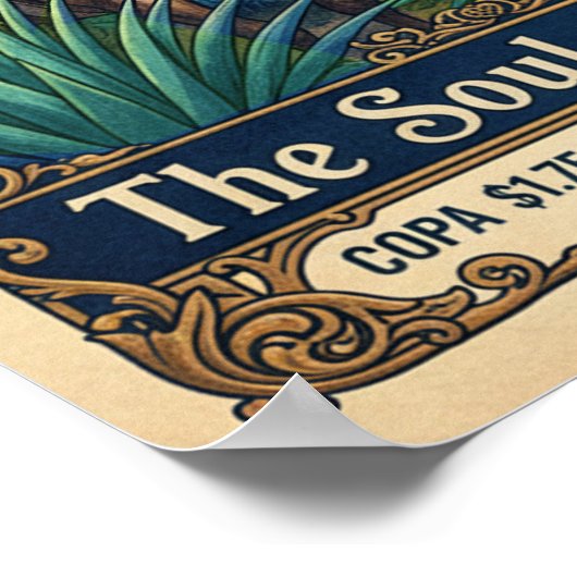 Vintages Tequila-Werbeplakat Poster (Ecke)