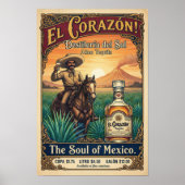Vintages Tequila-Werbeplakat Poster (Vorne)