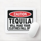 Vintages Tequilavorsichtzeichen Mousepad (Mit Mouse)