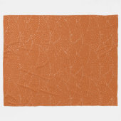 Vintages Terracotta Orange Geometric Line Muster Fleecedecke (Vorderseite (Horizontal))
