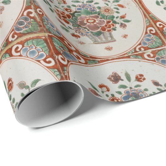 Vintages Terracotta Tiles-Muster Geschenkpapier (Rolleneckpunkt)