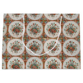 Vintages Terracotta Tiles-Muster Große Geschenktüte (Vorderseite)