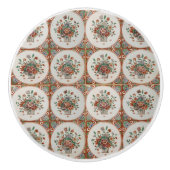 Vintages Terracotta Tiles-Muster Keramikknauf (Vorderseite)