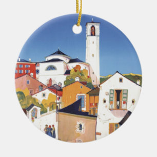 Vintages Tessin Tessin Keramik Ornament