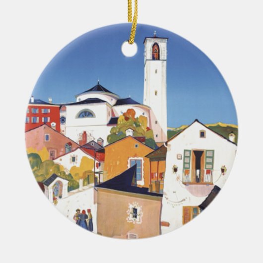 Vintages Tessin Tessin Keramik Ornament (Vorne)