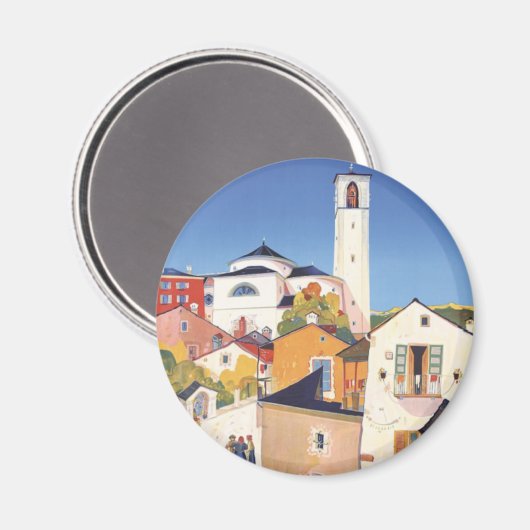Vintages Tessin Tessin Magnet (Vorderseite/Rückseite)