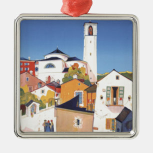 Vintages Tessin Tessin Ornament Aus Metall