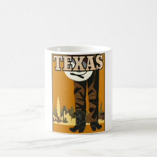 Vintages Texas-Poster anpassen Kaffeetasse (Mittel)