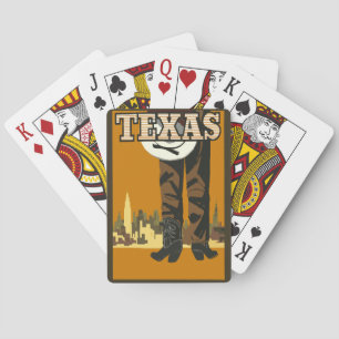 Vintages Texas-Poster anpassen Spielkarten