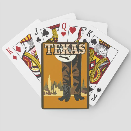 Vintages Texas-Poster anpassen Spielkarten (Rückseite)