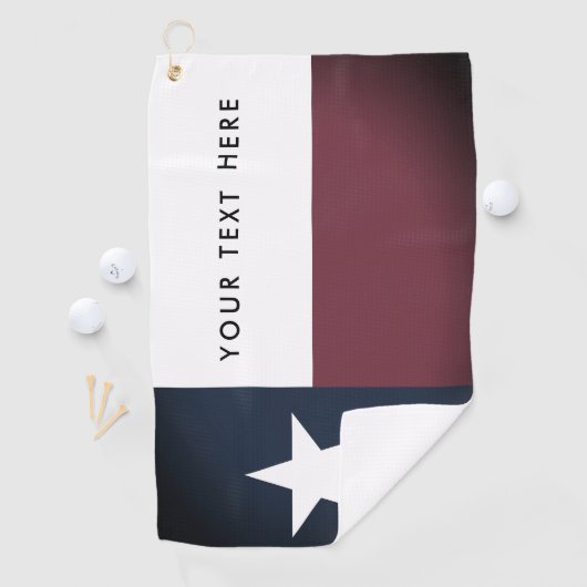Vintages Texas-Staatsflagge Zollvergoldungsgeschen Golfhandtuch (Insitu)