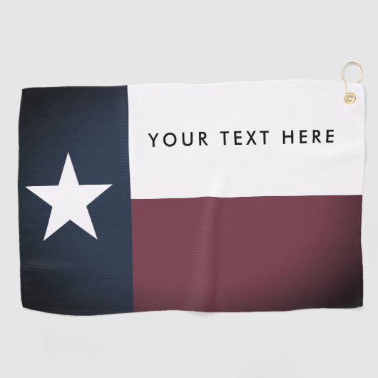 Vintages Texas-Staatsflagge Zollvergoldungsgeschen Golfhandtuch (Horizontal)